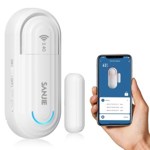 Daytech TUYA Smart Wireless Door and Window Sensor Alarm 4 Multiple Working Modes and Volume Adjustment Low Battery Reminder